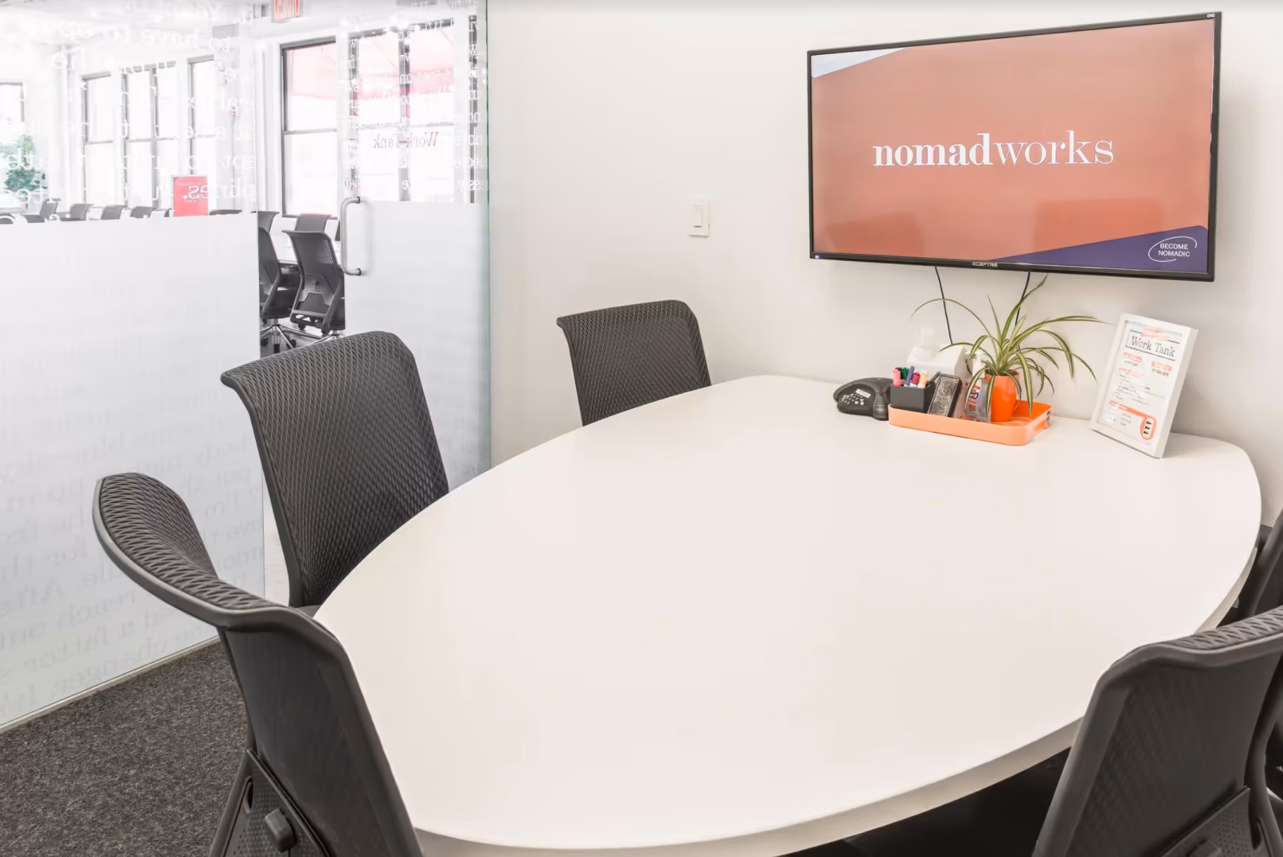 Broadway Lounge Collaboration Room, 5-person meeting room at 1216 Broadway, NoMad