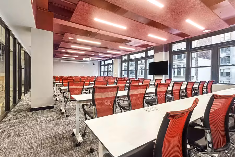 Chelsea Impact Room, 130-person training room at 159 West 25th Street, Chelsea