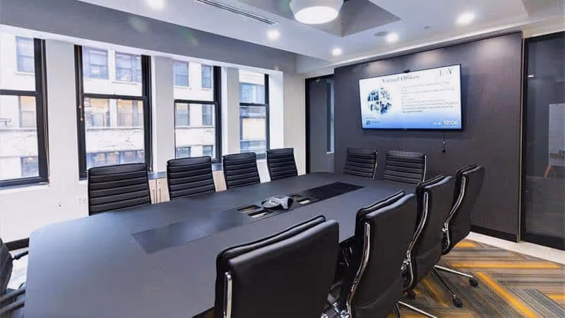 Fashion District Atelier Room, 12-person meeting room at 15 West 38th Street, Fashion District