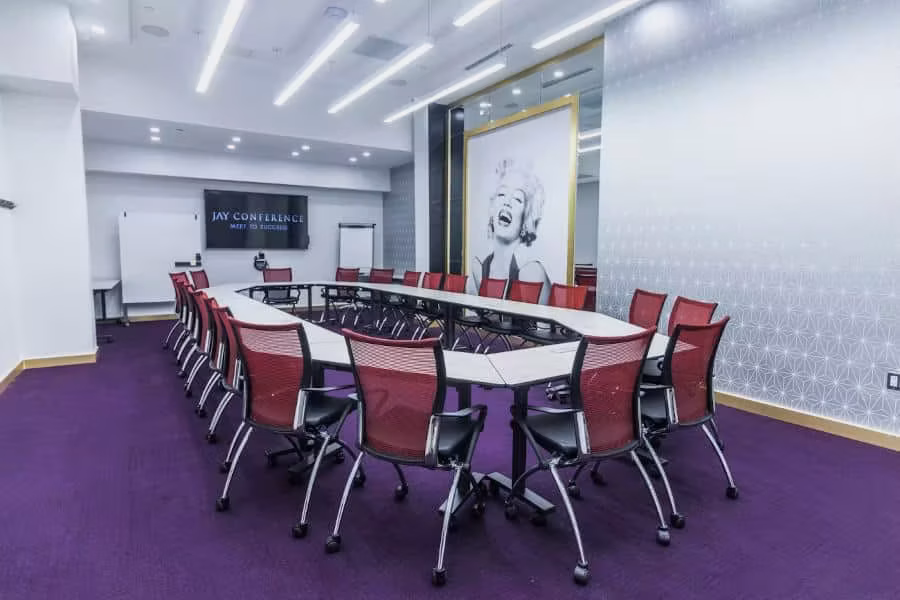 Fashion District Elegance Hall, 54-person training room at 15 West 38th Street, Fashion District