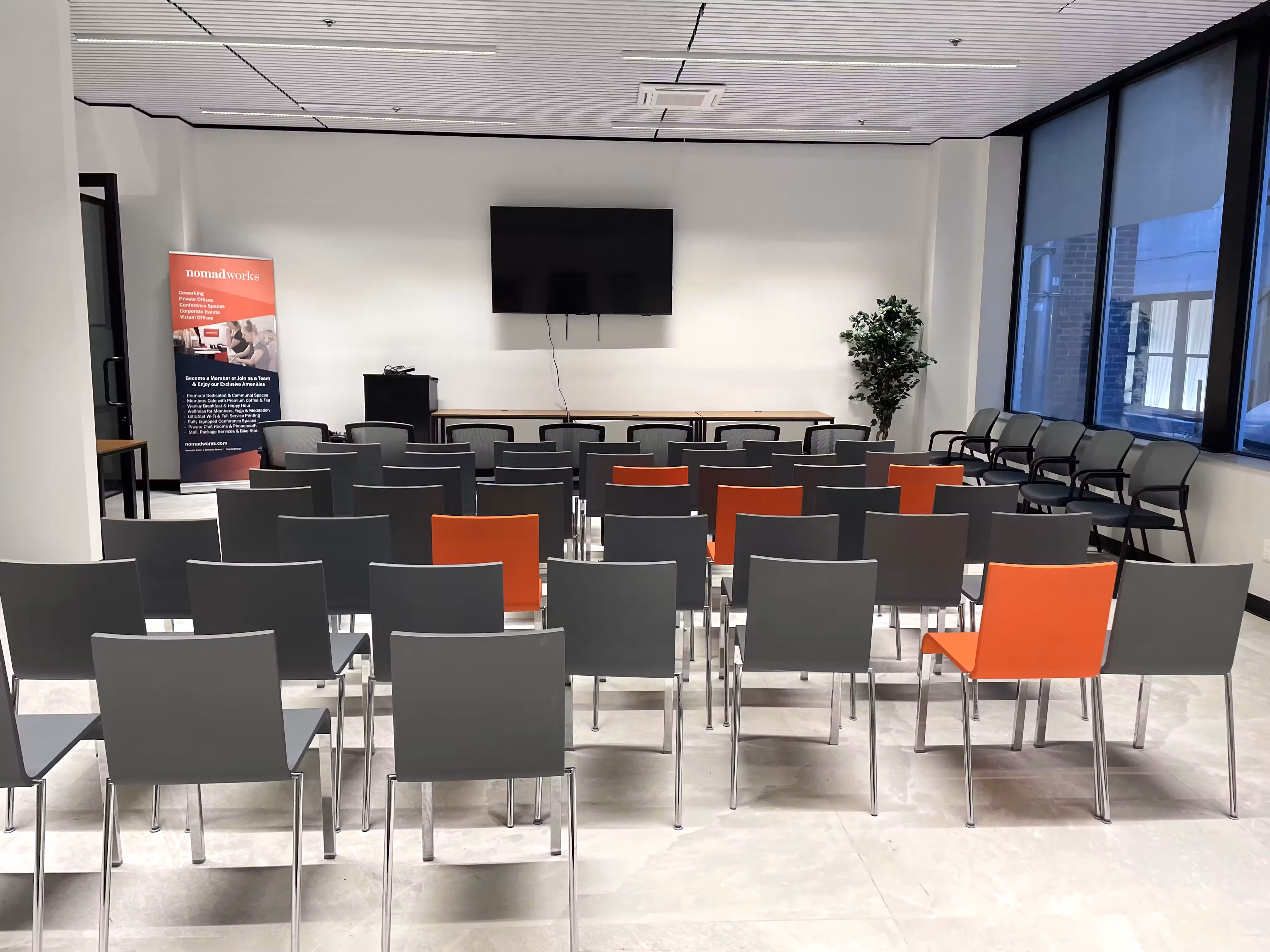 Times Square Vision Lab, 85-person training room at 240 West 40th Street, Times Square
