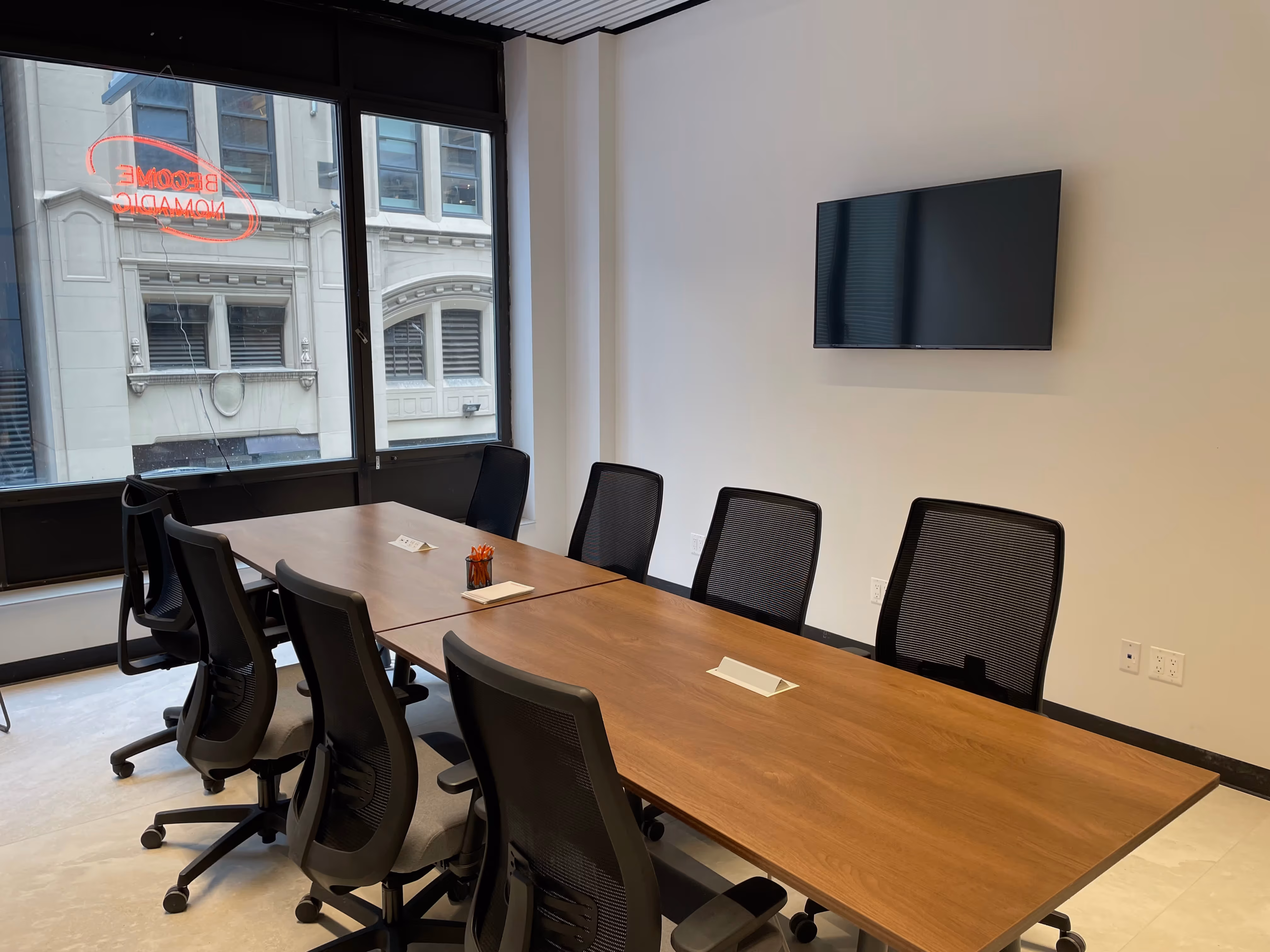 Times Square Vision Suite, 10-person meeting room at 240 West 40th Street, Times Square